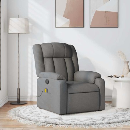 Sillón de masaje reclinable de tela gris oscuro en Sillones | Comprar online en Foru.es