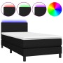 Cama box spring con colchón LED tela negro 90x200 cm de vidaXL, Camas y somieres - Ref: Foro24-3132967, Precio: 296,30 €, Des...