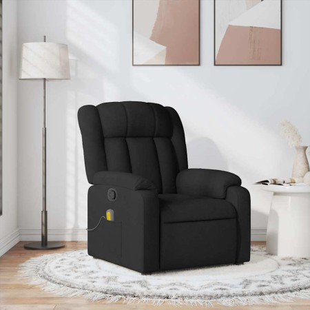 Sillón reclinable de masaje de tela negro en Sillones | Comprar online en Foru.es