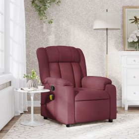 Sillón de masaje reclinable de tela color vino tinto en Sillones | Comprar online en Foru.es