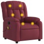 Sillón de masaje reclinable de tela color vino tinto en Sillones | Comprar online en Foru.es