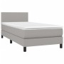 Cama box spring colchón y luces LED tela gris claro 90x200 cm de vidaXL, Camas y somieres - Ref: Foro24-3132965, Precio: 301,...