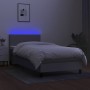 Cama box spring colchón y luces LED tela gris claro 90x200 cm de vidaXL, Camas y somieres - Ref: Foro24-3132965, Precio: 301,...