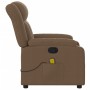 Sillón reclinable con masaje de tela marrón en Sillones | Comprar online en Foru.es