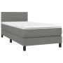Cama box spring con colchón y LED tela gris oscuro 90x200 cm de vidaXL, Camas y somieres - Ref: Foro24-3132966, Precio: 301,1...