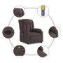 Sillón de masaje reclinable de tela marrón oscuro en Sillones | Comprar online en Foru.es
