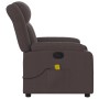 Sillón de masaje reclinable de tela marrón oscuro en Sillones | Comprar online en Foru.es