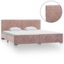 Estructura de cama de terciopelo rosa 180x200 cm de vidaXL, Camas y somieres - Ref: Foro24-286828, Precio: 316,60 €, Descuent...