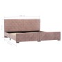 Estructura de cama de terciopelo rosa 180x200 cm de vidaXL, Camas y somieres - Ref: Foro24-286828, Precio: 316,60 €, Descuent...