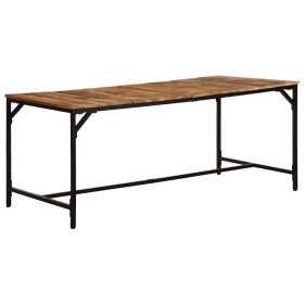 Mesa de comedor madera maciza de mango rugosa 180x90x75 cm en Mesas de comedor | Comprar online en Foru.es