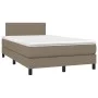 Cama box spring con colchón LED tela gris taupe 120x200 cm de vidaXL, Camas y somieres - Ref: Foro24-3132985, Precio: 350,56 ...