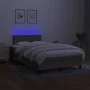 Cama box spring con colchón LED tela gris taupe 120x200 cm de vidaXL, Camas y somieres - Ref: Foro24-3132985, Precio: 350,56 ...