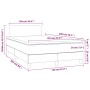 Cama box spring con colchón LED tela gris taupe 120x200 cm de vidaXL, Camas y somieres - Ref: Foro24-3132985, Precio: 350,17 ...