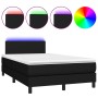 Cama box spring con colchón LED tela negro 120x200 cm de vidaXL, Camas y somieres - Ref: Foro24-3132983, Precio: 389,68 €, De...