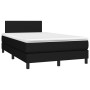 Cama box spring con colchón LED tela negro 120x200 cm de vidaXL, Camas y somieres - Ref: Foro24-3132983, Precio: 389,68 €, De...