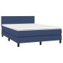Cama box spring con colchón y LED tela azul 140x200 cm de vidaXL, Camas y somieres - Ref: Foro24-3133003, Precio: 446,87 €, D...