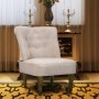 Sillón francés de tela color crema de vidaXL, Sillones - Ref: Foro24-240286, Precio: 123,02 €, Descuento: %
