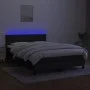 Cama box spring con colchón LED tela negro 140x200 cm de vidaXL, Camas y somieres - Ref: Foro24-3132999, Precio: 456,86 €, De...