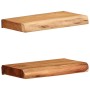 Estantes de pared 2 unidades madera maciza acacia 30x20x3,5 cm en Estanterías | Comprar online en Foru.es