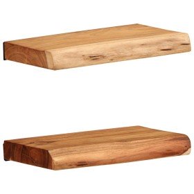 Estantes de pared 2 unidades madera maciza acacia 30x20x3,5 cm en Estanterías | Comprar online en Foru.es