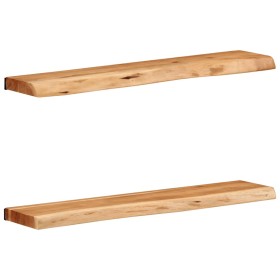 Estantes de pared 2 unidades 80x20x3,5 cm madera maciza acacia en Estanterías | Comprar online en Foru.es