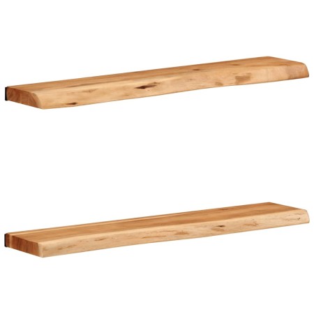 Estantes de pared 2 unidades 80x20x3,5 cm madera maciza acacia en Estanterías | Comprar online en Foru.es