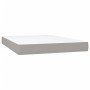 Cama box spring con colchón tela y LED gris claro 140x190 cm de vidaXL, Camas y somieres - Ref: Foro24-3132989, Precio: 453,5...