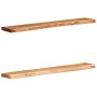 Estantes de pared 2 unidades 100x20x3,5 cm madera maciza acacia en Estanterías | Comprar online en Foru.es