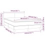 Cama box spring con colchón tela y LED gris claro 140x190 cm de vidaXL, Camas y somieres - Ref: Foro24-3132989, Precio: 453,5...