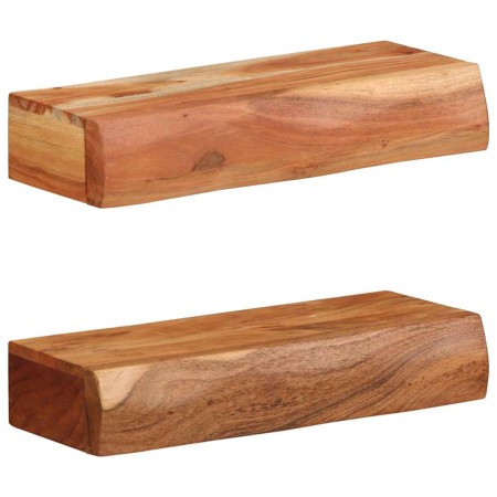 Estantes de pared 2 unidades 40x17x8 cm madera maciza acacia en Estanterías | Comprar online en Foru.es