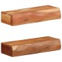 Estantes de pared 2 unidades 40x17x8 cm madera maciza acacia en Estanterías | Comprar online en Foru.es