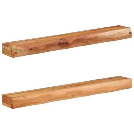 Estantes de pared 2 unidades 100x17x8 cm madera maciza acacia en Estanterías | Comprar online en Foru.es