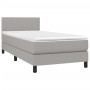 Cama box spring colchón y luces LED tela gris claro 80x200 cm de vidaXL, Camas y somieres - Ref: Foro24-3133029, Precio: 276,...