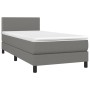 Cama box spring colchón y luces LED tela gris oscuro 90x190 cm de vidaXL, Camas y somieres - Ref: Foro24-3133038, Precio: 302...