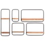 Estantes de pared 5 unidades madera maciza acacia en Estanterías | Comprar online en Foru.es