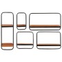 Estantes de pared 5 unidades madera maciza acacia en Estanterías | Comprar online en Foru.es