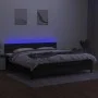 Cama box spring con colchón LED tela negro 200x200 cm de vidaXL, Camas y somieres - Ref: Foro24-3133023, Precio: 596,22 €, De...