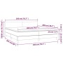 Cama box spring con colchón LED tela negro 200x200 cm de vidaXL, Camas y somieres - Ref: Foro24-3133023, Precio: 573,84 €, De...