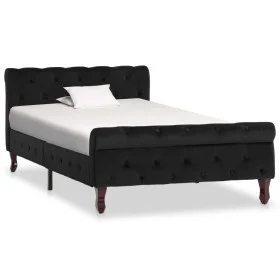 Black velvet bed frame 100x200 cm by vidaXL, Beds and slatted bases - Ref: Foro24-288551, Price: 244,64 €, Discount: %