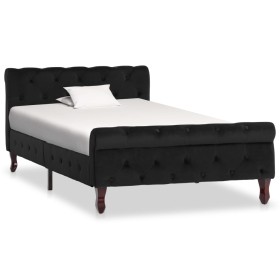 Estructura de cama de terciopelo negro 100x200 cm de vidaXL, Camas y somieres - Ref: Foro24-288551, Precio: 248,44 €, Descuen...