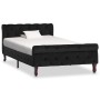 Estructura de cama de terciopelo negro 100x200 cm de vidaXL, Camas y somieres - Ref: Foro24-288551, Precio: 248,44 €, Descuen...