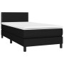 Cama box spring colchón y luces LED tela negro 90x200 cm de vidaXL, Camas y somieres - Ref: Foro24-3133047, Precio: 292,67 €,...