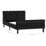 Estructura de cama de terciopelo negro 100x200 cm de vidaXL, Camas y somieres - Ref: Foro24-288551, Precio: 248,44 €, Descuen...
