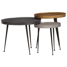 Mesas de centro 3 uds madera contrachapada multicolor en Mesas de centro | Comprar online en Foru.es