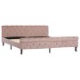 Estructura de cama de terciopelo rosa 180x200 cm de vidaXL, Camas y somieres - Ref: Foro24-288569, Precio: 369,59 €, Descuent...