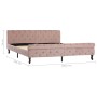 Estructura de cama de terciopelo rosa 180x200 cm de vidaXL, Camas y somieres - Ref: Foro24-288569, Precio: 369,59 €, Descuent...