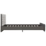 Estructura de cama de terciopelo gris 160x200 cm de vidaXL, Camas y somieres - Ref: Foro24-286833, Precio: 379,60 €, Descuent...