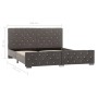 Estructura de cama de terciopelo gris 160x200 cm de vidaXL, Camas y somieres - Ref: Foro24-286833, Precio: 379,60 €, Descuent...