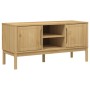 Mueble de TV FLORO madera maciza pino marrón cera 114x43x55 cm en Muebles TV | Comprar online en Foru.es