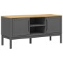 Mueble de TV FLORO madera maciza de pino gris 114x43x55 cm en Muebles TV | Comprar online en Foru.es